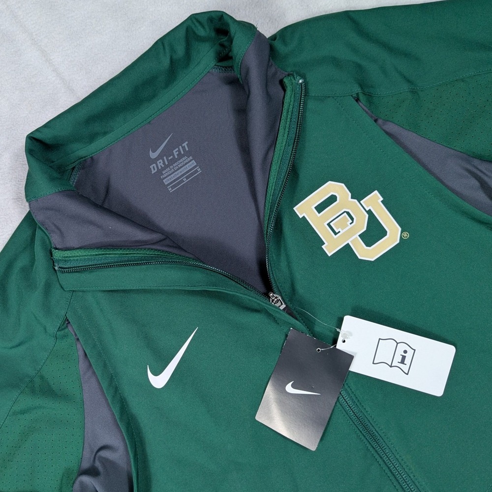 NEW Nike Baylor Bears Womens Dri-FIT Basketball Full Zip Jacket Green Medium